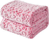 FY FIBER HOUSE flannel fleecekast, mikrofibertæppe med 3D gepard print, 228 X 274 cm, lilla Dyner og dyner Naty Shop Hot Pink Leopard 90 "X90"