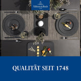Villeroy & Boch Manufacture Rock Starter Sæt, 6 dele, sort, Tåler opvaskemaskine, Tåler mikrobølgeovn, Matsort Spisesæt, Spisestel, Bestik, Premium Porcelæn