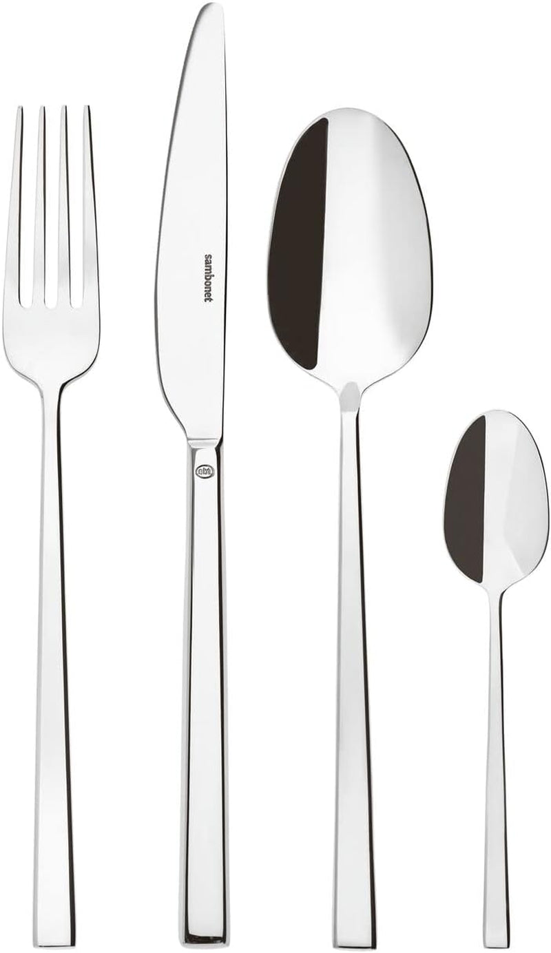 Sambonet 52562-N2 Rock rustfrit stål - Bestiksæt monoblok rustfrit stål 18/10 Køkken Naty Shop Sæt 6 personer - 24 stk.