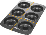 Birkmann, Easy Baking, Donutblech, Backform Für 6 Donuts, Mit Hochwertiger Antihaftbeschichtung, Ø 9 Cm, Mit Rezept, 881631 Forme og bakker til bagning Naty Shop
