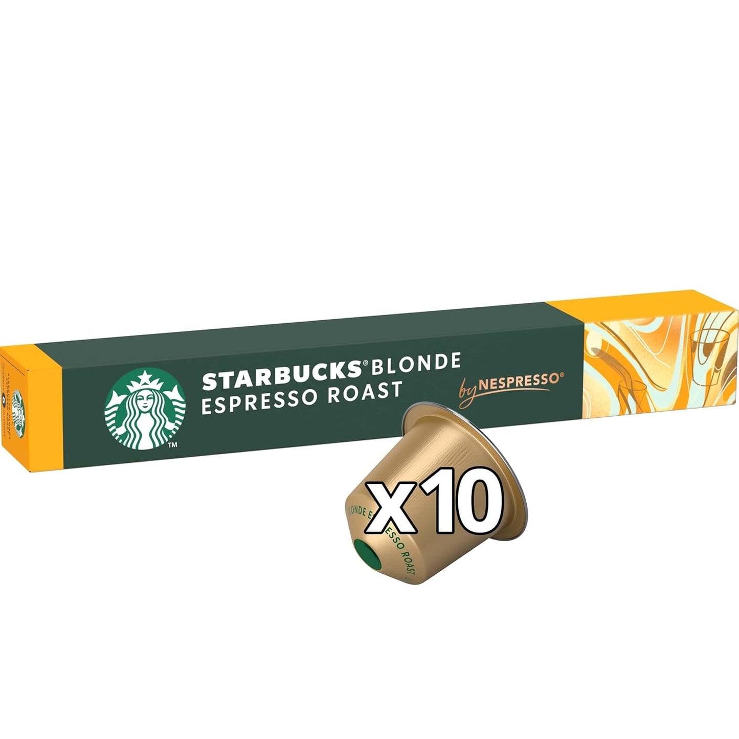 STARBUCKS Blonde Espresso Roast fra Nespresso, Helle Röstung, Kaffeekapseln 10 x 10 (100 Kapseln)
