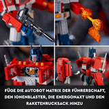 LEGO 10302 Ikoner Optimus Prime Sæt, 2-i-1 robotfigur- og modellastbil, Transformers Legetøjsmodelsæt til voksne, fødselsdags- eller julegave til mænd, kvinder, hende og ham byggesæt Besuche den LEGO-Store