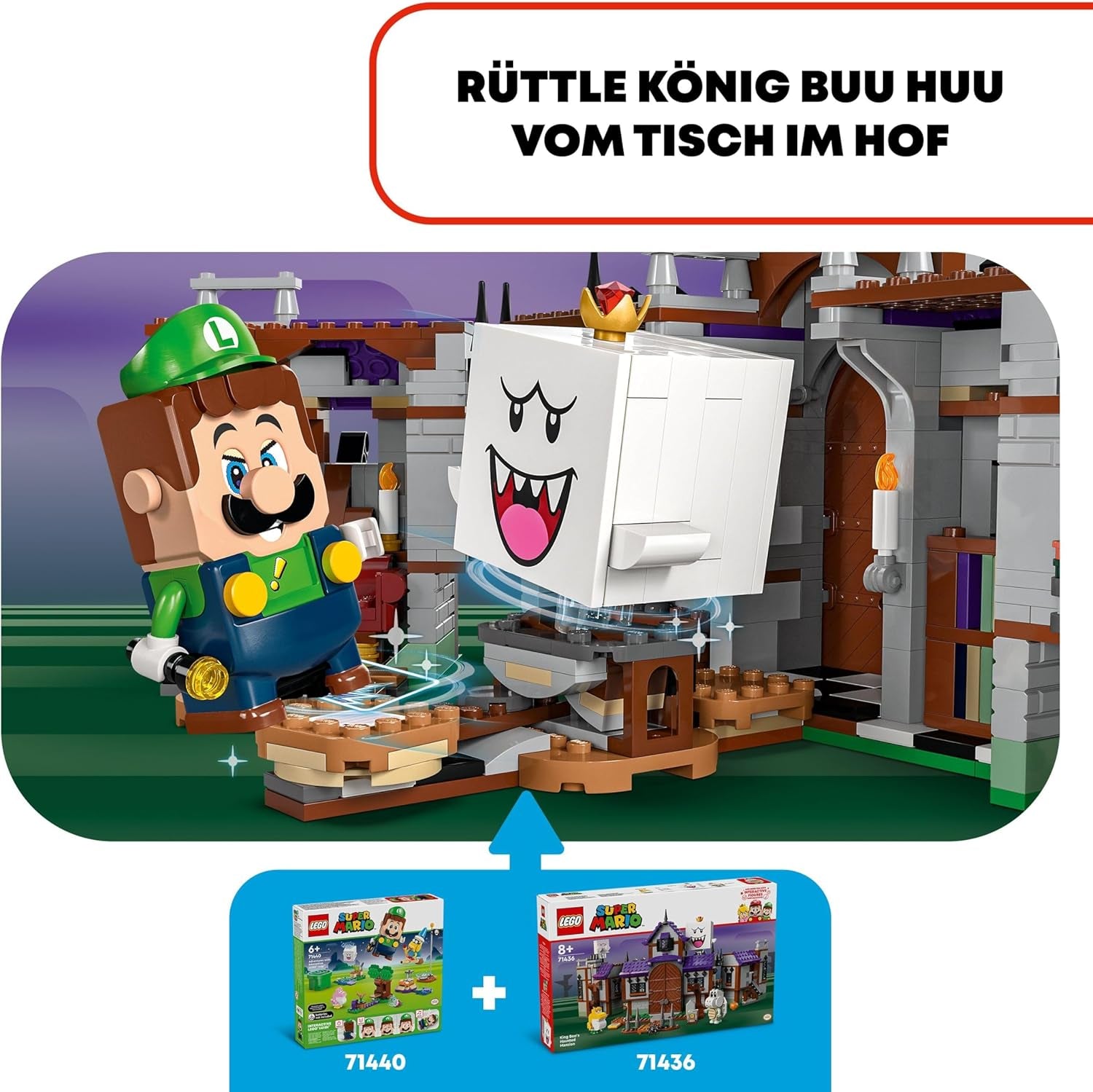 LEGO Super Mario King Buu Huu's Haunted House Kids Haunted House Nintendo-samlesæt med Baby Yoshi-gave til drenge, piger og spillere i alderen 8+ 71436 Byggesæt Besuche den LEGO-Store