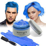 4,23 oz Lilla hårfarve Midlertidig hårfarve med børster, mænd Kvinder Styling Hårtone Voks, Øjeblikkelig hårcreme Mudder Naturlig frisure Pomade, DIY Cosplay Halloween Hårvoks Hårfarve Naty Shop Blue