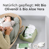 LILLYDOO grønne vådservietter, 600 count (10 x 60), 100 % plastfri rivefast serviet - Parfumefri, skånsom og naturlig, skånsom rensning til følsom hud, dermatologisk testet