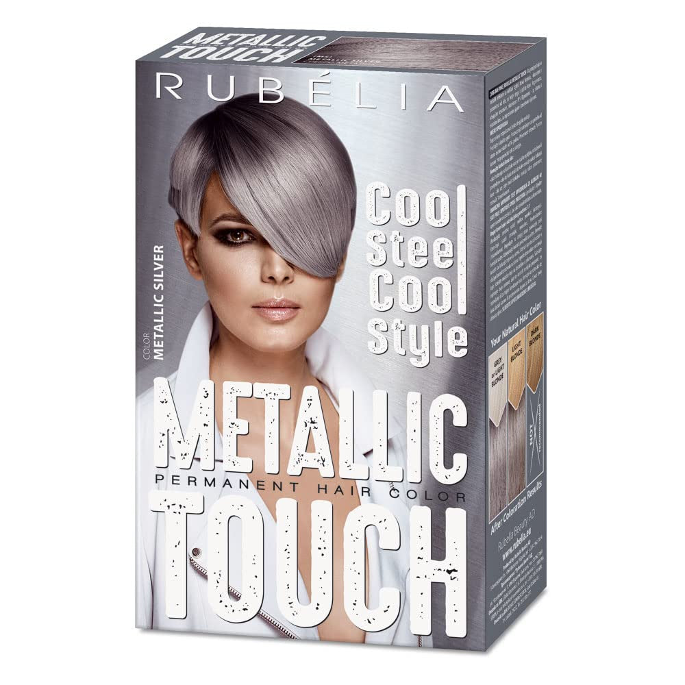 Metallic Touch Permanent Hårfarve - Metallisk Sølv, 1 Pakke - 115ml Naty Shop Hair Dye Standardtitel