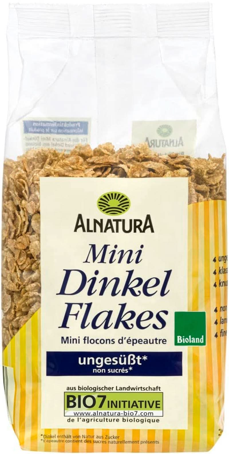 Minispeltflager - Økologisk kvalitet - Usødet, sprødt - Morgenmad, 175 gram Cereals Naty Shop