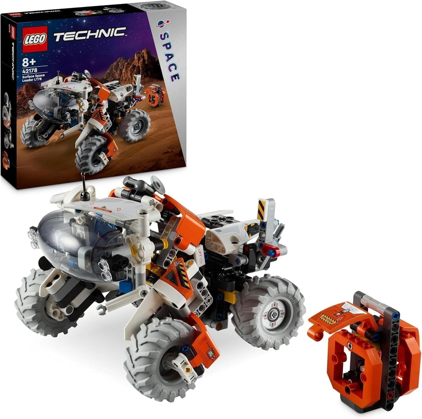 LEGO Technic LT78 rumtransportkøretøj, rumbyggesæt til udforskningsture og rumeventyr, fantasifuld legeoplevelse for drenge og piger, gave til børn over 8 år 42178 byggesæt Besuche den LEGO-Store Single