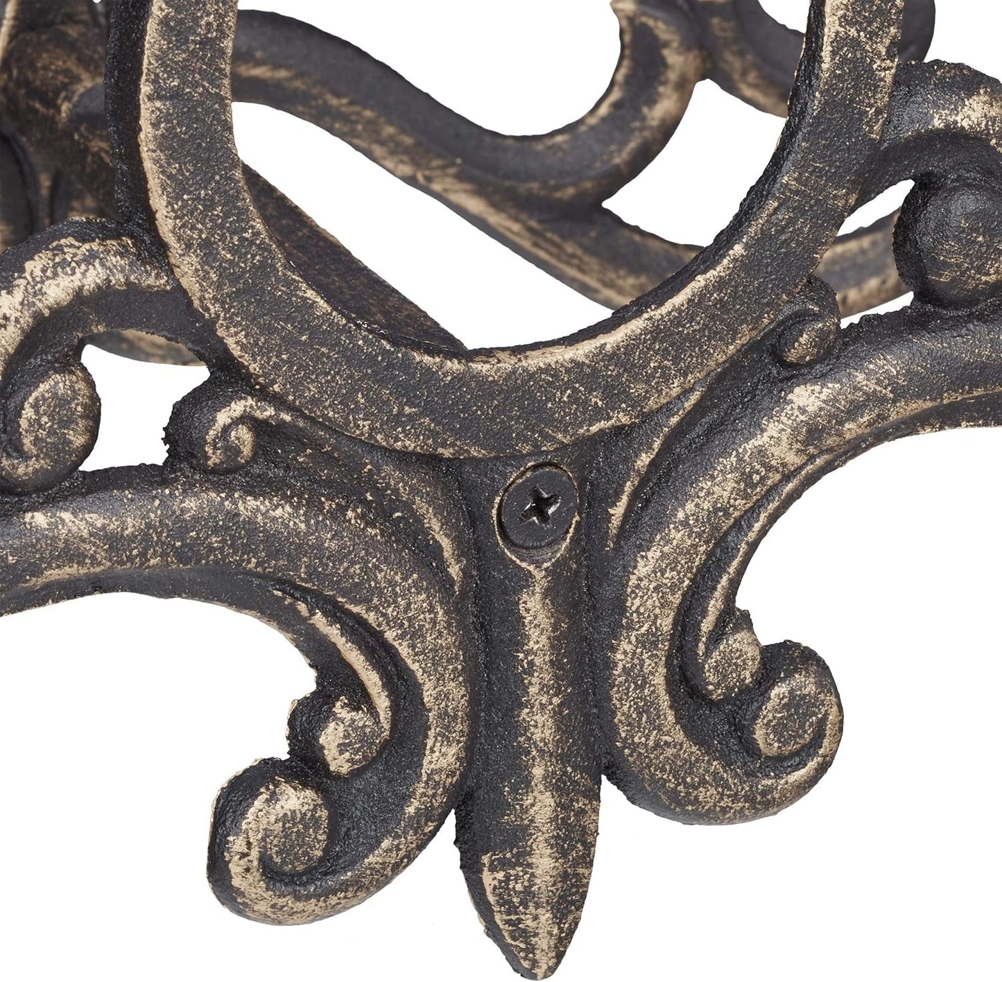 Relaxdays Slangeholder Vintage Look Haveslange Vægmonteringsslange 20m Støbejern Højde 24x31,5x15cm Bronze
