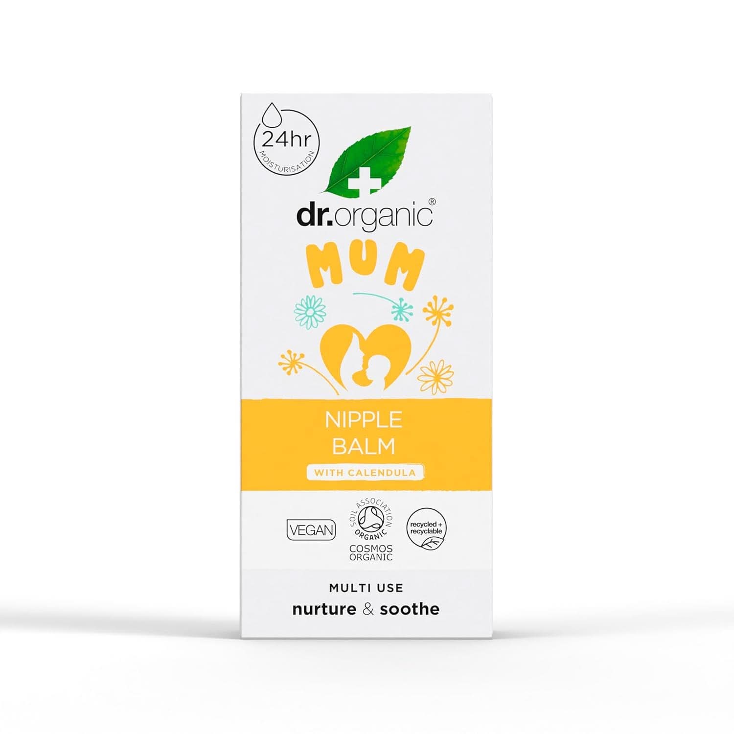 Dr Organic Nipple Balm med Calendula, Lanolin, Natural Relief, Til sår og revnede brystvorter, 30 ml Tilbehør Mad og Amning Bebe Naty Shop
