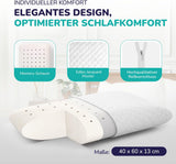 ZenPur Ortopædisk Nakkepude 40x60-13cm, Memory Foam Hovedpude - Ergonomisk sovepude til nakke og skuldre, Oeko-TEX certificeret
