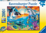 Ravensburger puslespil for børn - 12900 Ocean dwellers - Undervands puslespil for børn i alderen 8+ med 200 brikker i XXL format Puslespil Naty Shop Standard titel
