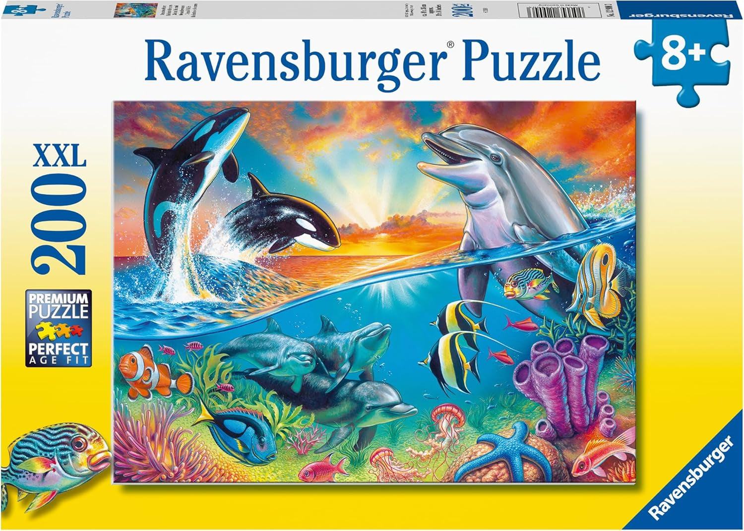Ravensburger puslespil for børn - 12900 Ocean dwellers - Undervands puslespil for børn i alderen 8+ med 200 brikker i XXL format Puslespil Naty Shop Standard titel