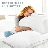 Bedstory pude, sovepude, 2 stk, allergivenlig, anti-støv pude, dun, alternativ kvalitet, sengepude til ryg, mave og sidesover, standard størrelse, vaskbar, 42 x 70 cm Naty Shop standard puder