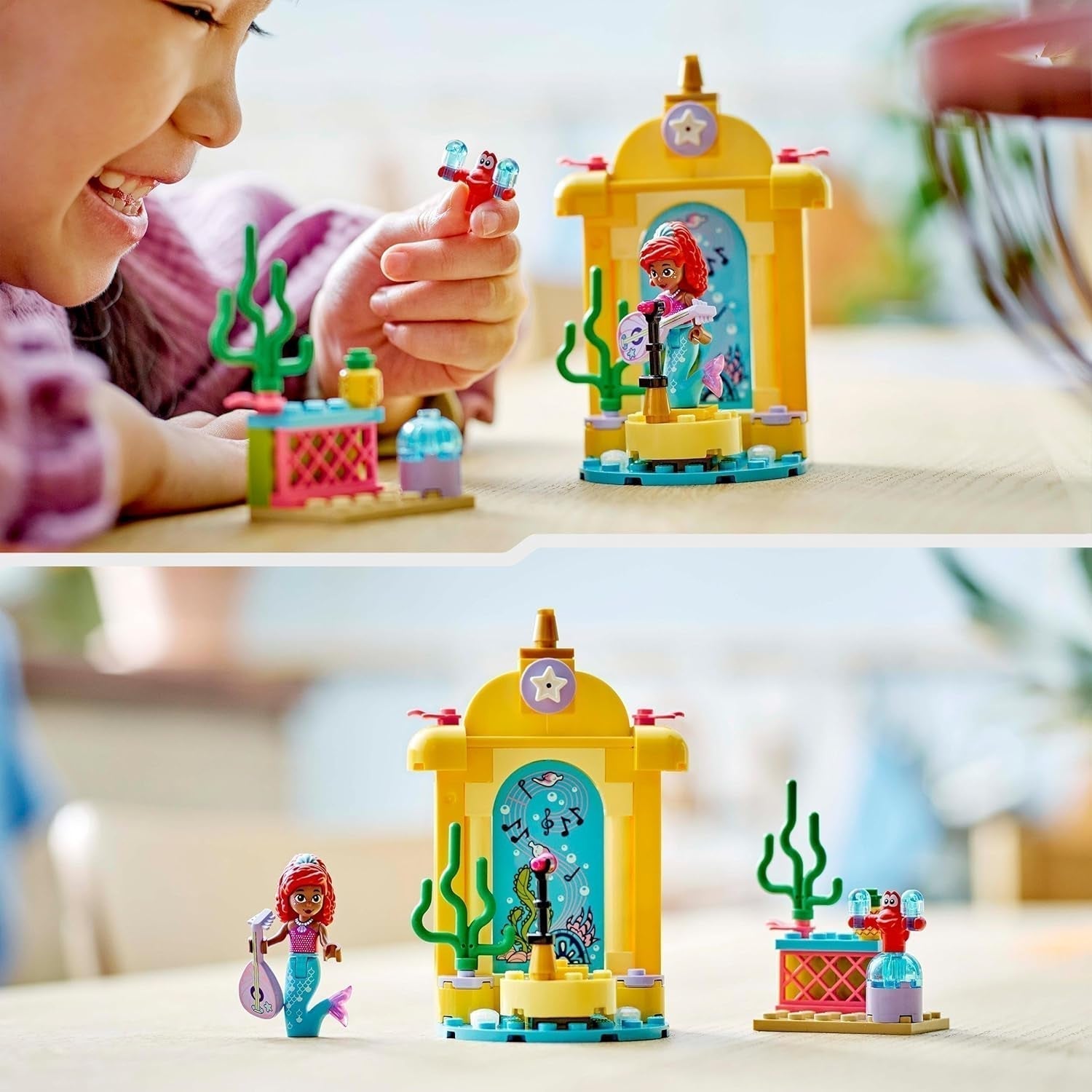 LEGO Ç€ Disney Prinsesse Arielles musikalske byggelegetøj til børn med 2 figurer, gaveidé til piger og drenge fra 4 år og tv-seriefans, børnelegetøj 43235 byggesæt Beuche den LEGO-Store