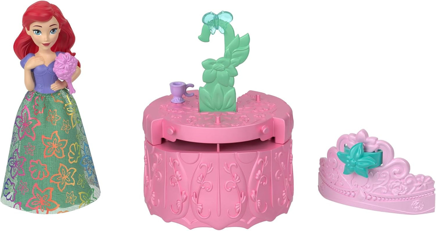 Mattel Disney Princess Royal Color Reveal Lille dukke med 6 overraskelser, inklusive duftring og 4 tilbehør (dukker kan variere), Garden Party Series HRN63