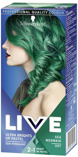 Live Ultra Bright eller Pastel Red Hårfarve 3 Pack Semi Permanent Color Holder op til 15 vaske - 092 Pillar Box Red Naty Shop Hårfarve 97 Mermaid 3 Pack (pakke med 1)