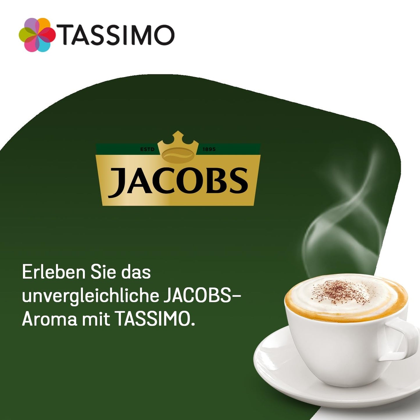Tassimo Kapseln Jacobs Cappuccino Classico, 5 x 8 puder, 40 Kaffeekapseln