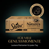 SHEBA Nature's Collection i sovs - højkvalitets våd kattefoder, fine varianter (MSC) i portionsposer - 72 x 85 g