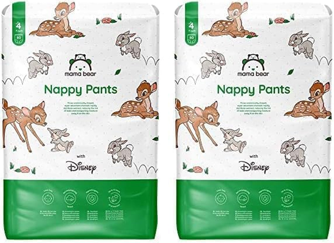 Amazon-mærke: Mama Bear Disney-bleer, størrelse 5 (12-17 kg) - Månedlig æske, hvid, 140 stykker (2 pakker af 70)