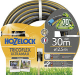 HOZELOCK-slange - Ultramax 12,5 mm x 30 m, op til 70 % genanvendt PVC, robust, vejrbestandig, anti-vridning, bøjnings- og knusningsbestandig, grå