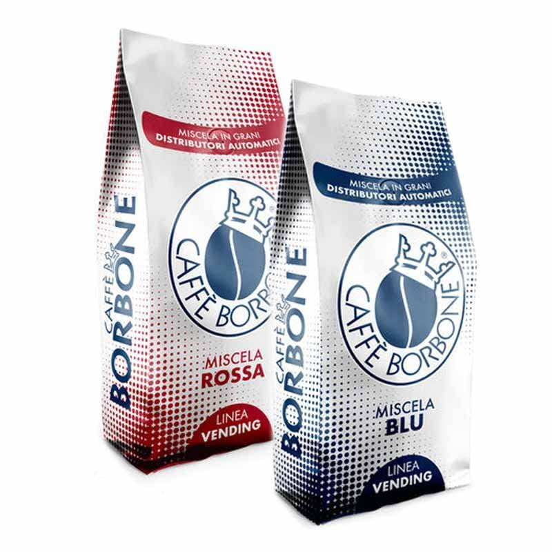 CAFFÈ BORBONE Kaffebønner Bland RØD og BLÅ 500g x 2