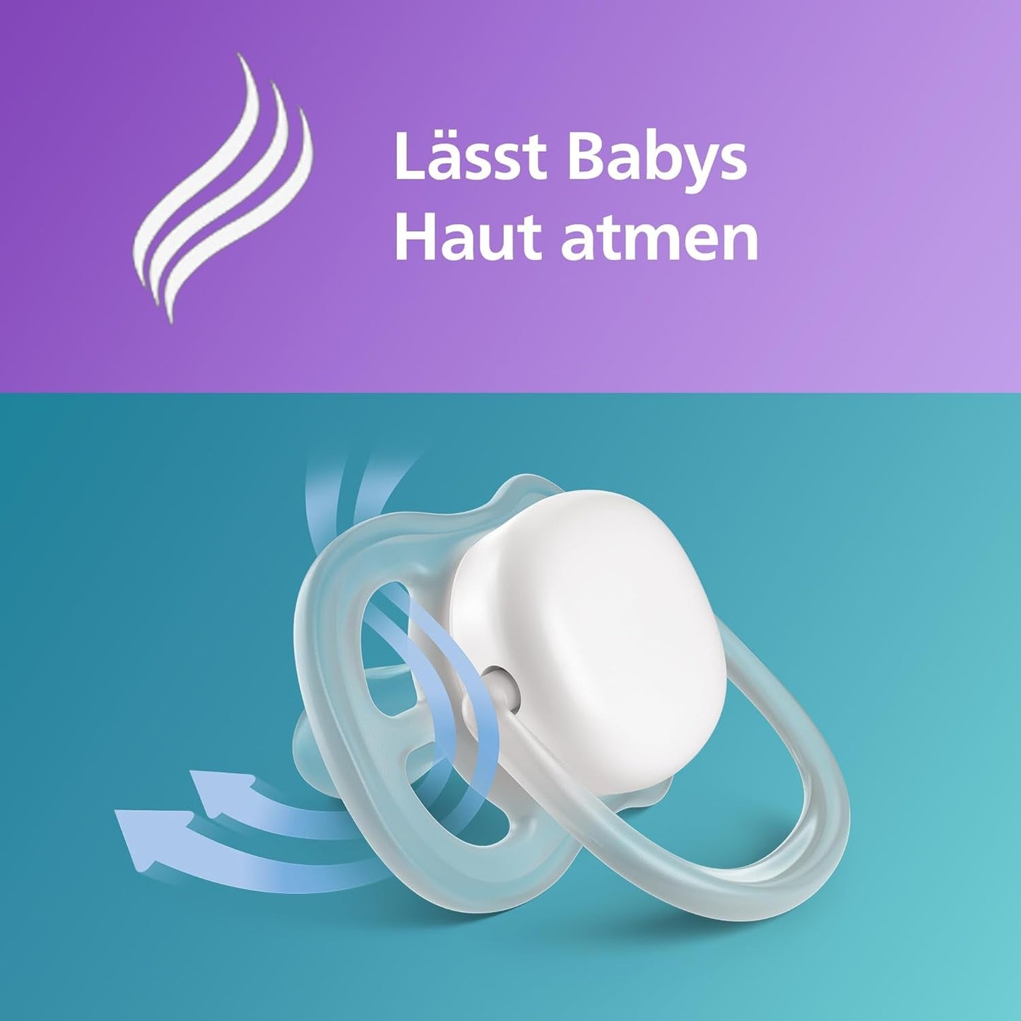 Philips AVENT ultra air-sutter - Lette og åndbare sutter til babyer i alderen 0-6 måneder, BPA-fri, med bæretaske som sterilisator, 2-pak, model SCF085/24