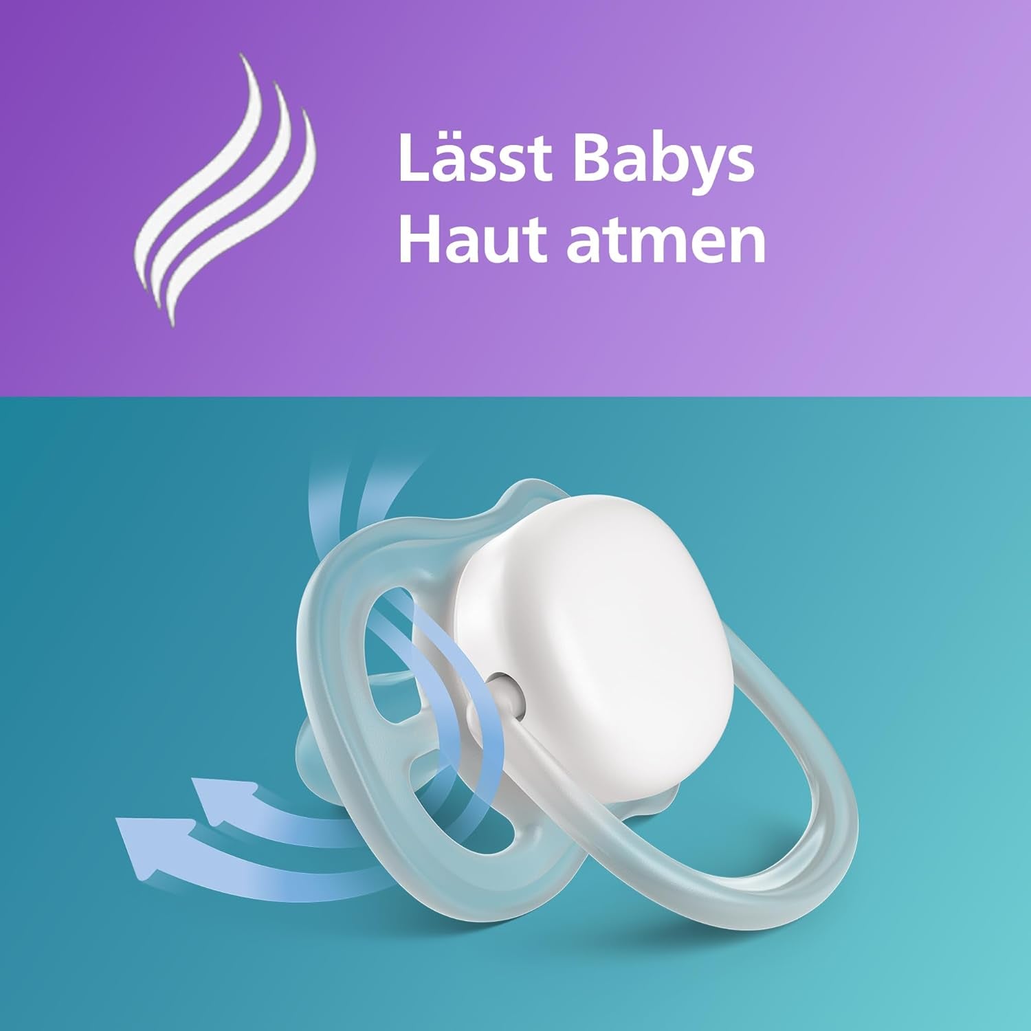 Philips AVENT ultra air-sutter - Lette og åndbare sutter til babyer i alderen 0-6 måneder, BPA-fri, med bæretaske som sterilisator, 2-pak, model SCF085/24