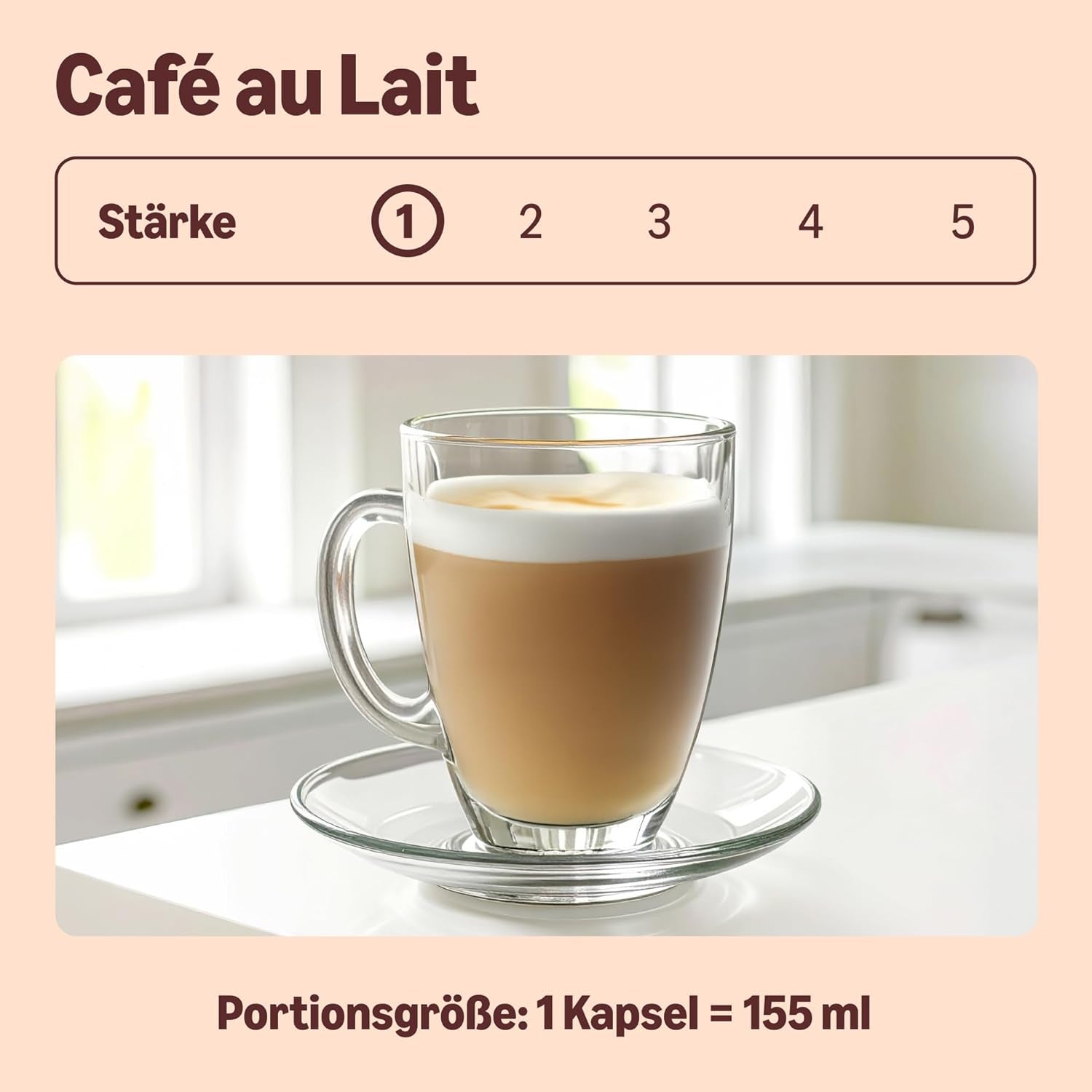af Amazon Cafe au Lait Dolce Gusto-kompatibel Kaffeekapseln, 48 Kapseln (3 Packungen mit je 16 Stück)