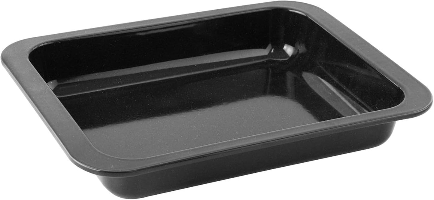 Zenker Ofenbackform (33 X 5 X 25 Cm) SPECIAL MADLAGNING, Rechteckige Auflaufform Mit Enamelle-Versiegelung, Backform Mit Extra Hohem Rand (Farbe: Schwarz), Menge: 1 Stück Forme og bakker til bagning Naty Shop