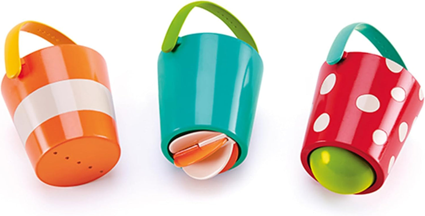 Hape Farverigt spandesæt | Tredelt vandhjulsbadelegetøj til småbørn, Multicolor Bebe Naty Shop Legetøj Standardtitel