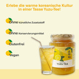 Easycookasia koreansk drik – Yuzu te | Frugtagtig, sød og citrus | Med vitamin C | Til te, limonade, cocktails og desserter | Oplev asiatisk tekultur (500 g)