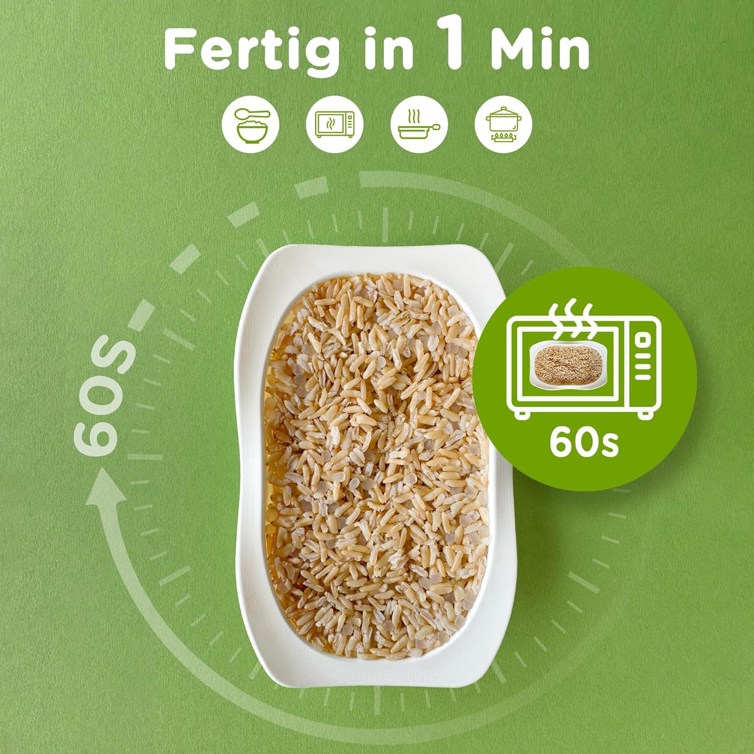 Elf-Family Konjak Reis Thai Brauner Shirataki Bowl -[Diätbox for 1 Wo.] - Instant Jasmin Reis - Fertiggerichte für Mikrowelle - Natürlich Superfoods Mikronährstoffe - Vegansk/Low Carb/Fettfrei- 6er Box