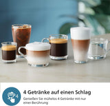 PHILIPS automatisk espressomaskine 2300-serien - 4 drinks, moderne farvetouchskærm, LatteGo mælketilberedningssystem, SilentBrew, 100% keramisk kværn, AquaClean-filter. Mat sort (EP2330/10)