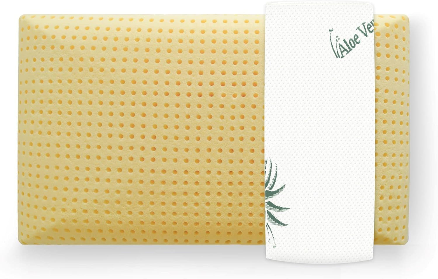 Mister Sandman Ergonomisk pude 40X80, Nakkepude med Aloe Vera pudebetræk, Visco-pude Perfekt til mave-, ryg- og sidesovere, Memory Foam-pude Cervikale ortopædiske puder Naty Shop