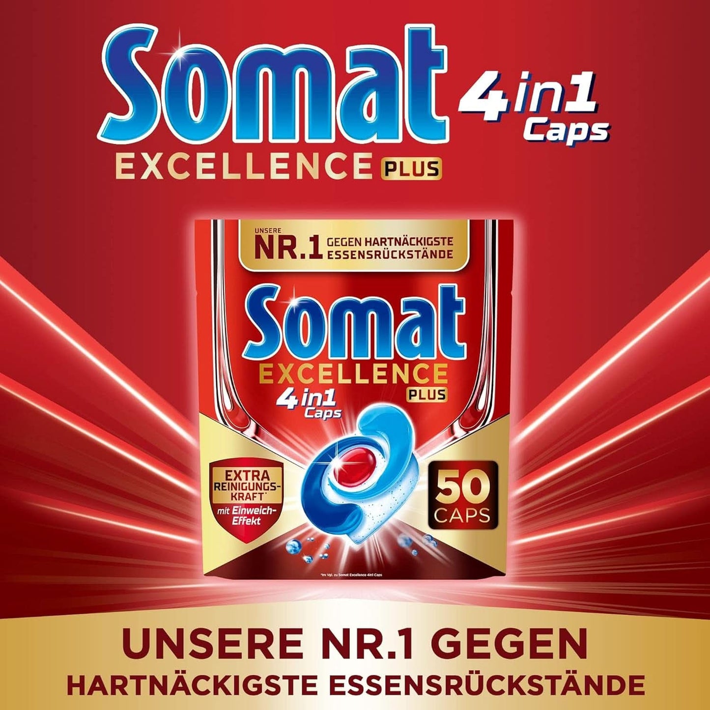 Somat Excellence plus 4In1 Caps (50 Caps), Naty Shop opvasketabletter