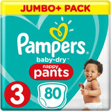 Pampers Baby-Dry bleer, str. 8, 43 bleer, fra 19 kg, Jumbo+ pakke