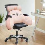 Læsepude, Sengepude, Voksen Ekstra stor Rygpude 70x50cm til læsning med aftagelig nakkerulle og støttearm, Komfortabel læsepude til seng og sofa (Pink, Extra Large)