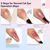 SAVILAND 4X Hochfester Cat Eye Magnet Für Nagel: 3-I-1 Nagel Magnet Rund Lange Streifenperle N35 Neodym Ultra Strong Magnet Für Nagellack Präzise 3S Formung Cat Eye Gel Nagellack Magnet Magnetstift