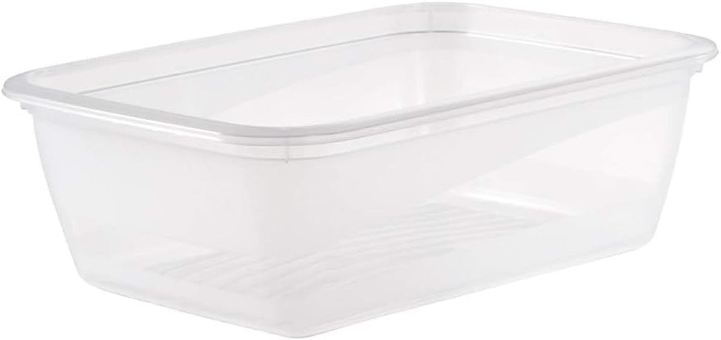 Kekeeper sæt med 3 madopbevaringsglas, 3 x 1,25 l, 20,5 x 15,5 x 6,5 cm, Fredo Fresh, gennemsigtig blå Madopbevaringsbokse Naty Shop