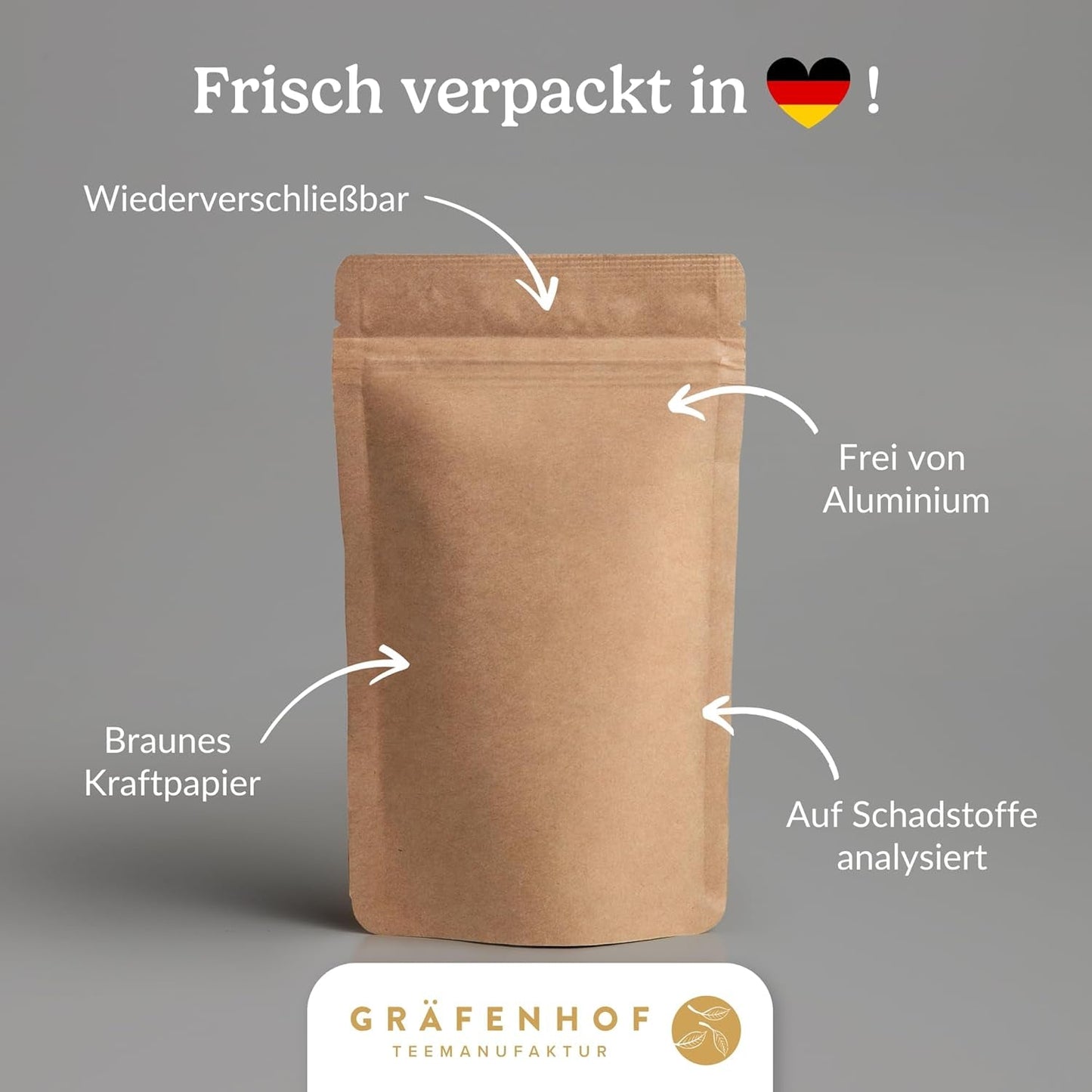Økologisk Yerba Mate Tea Den originale 1 kg Loose Mate Tea Høj Koffein Uristet Lufttørret Lab Testet Mate Blade pakket i Tyskland Premium kvalitet Gräfenhof