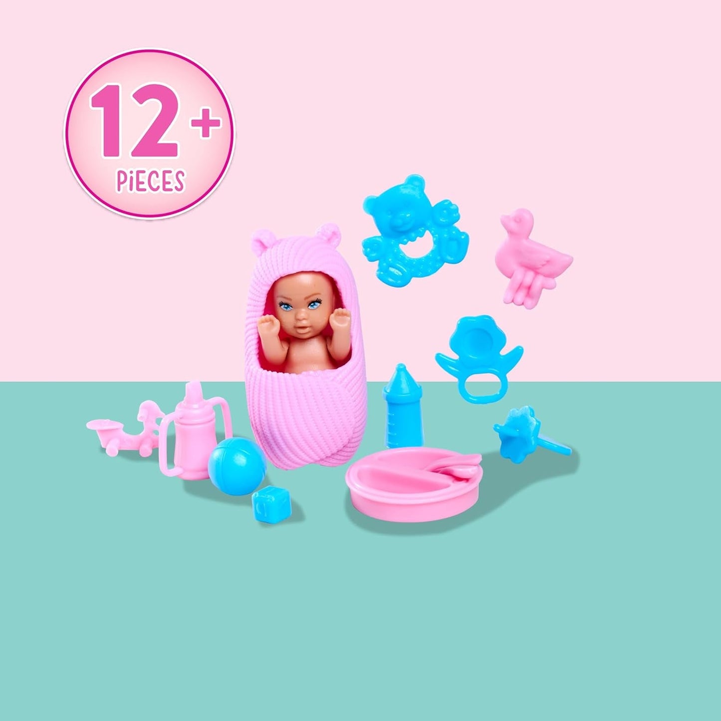 Simba Steffi Love Welcome Baby 29 cm Gravid Steffi 12-Pack Rollespilstilbehør Modedukke med 4 cm babydukkelegetøj til alderen 3+