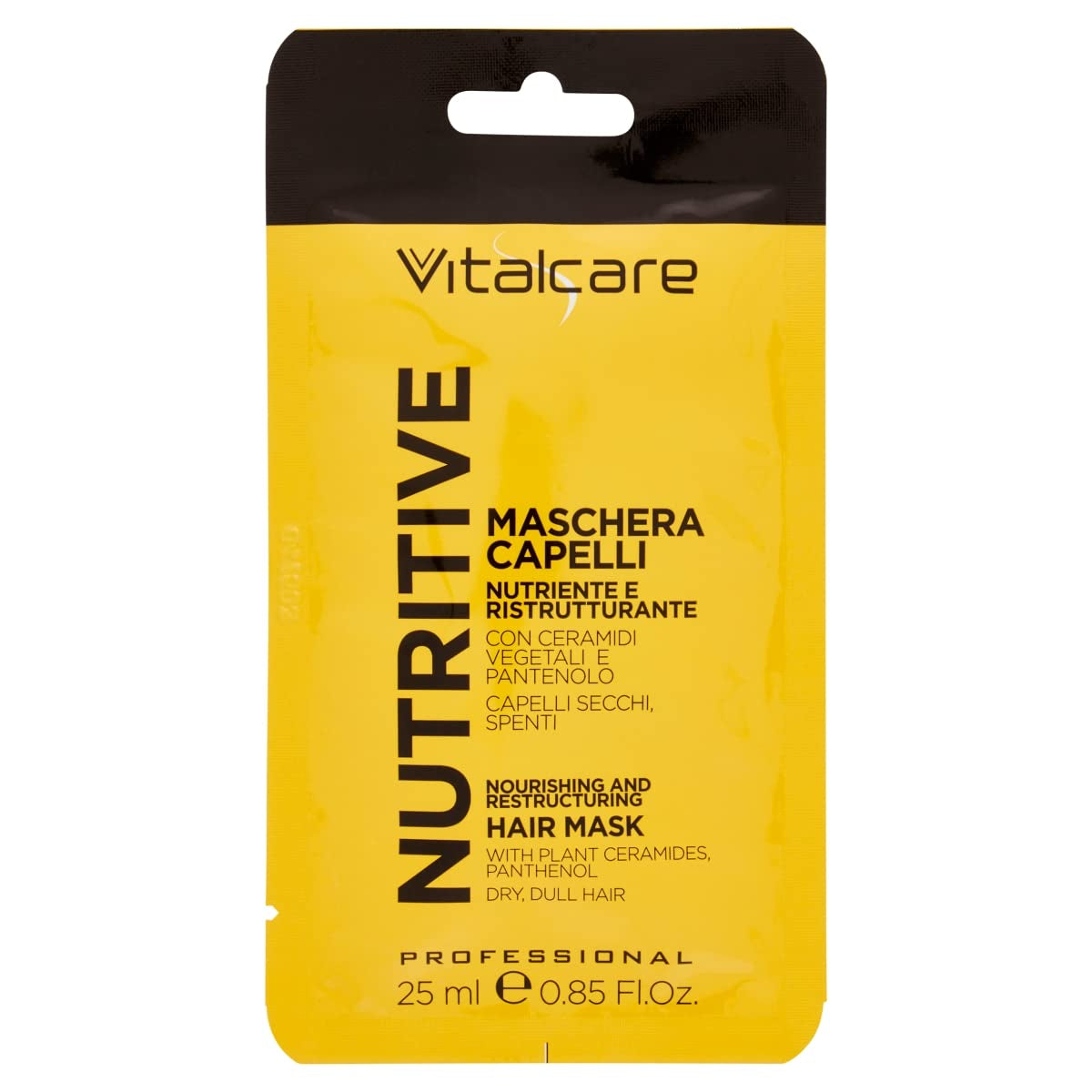 | Nærende - nærende og regenererende hårmaske, behandling til tørt og skinnende hår, med vegetabilske ceramider og panthenol, 25 ml Naty Shop hårmaske Standard titel