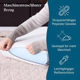LUCID memory foam pude med gel 40x60 cm - åndbar - kølende effekt - vaskbart betræk - Oeko-Tex certificeret pude, hvid