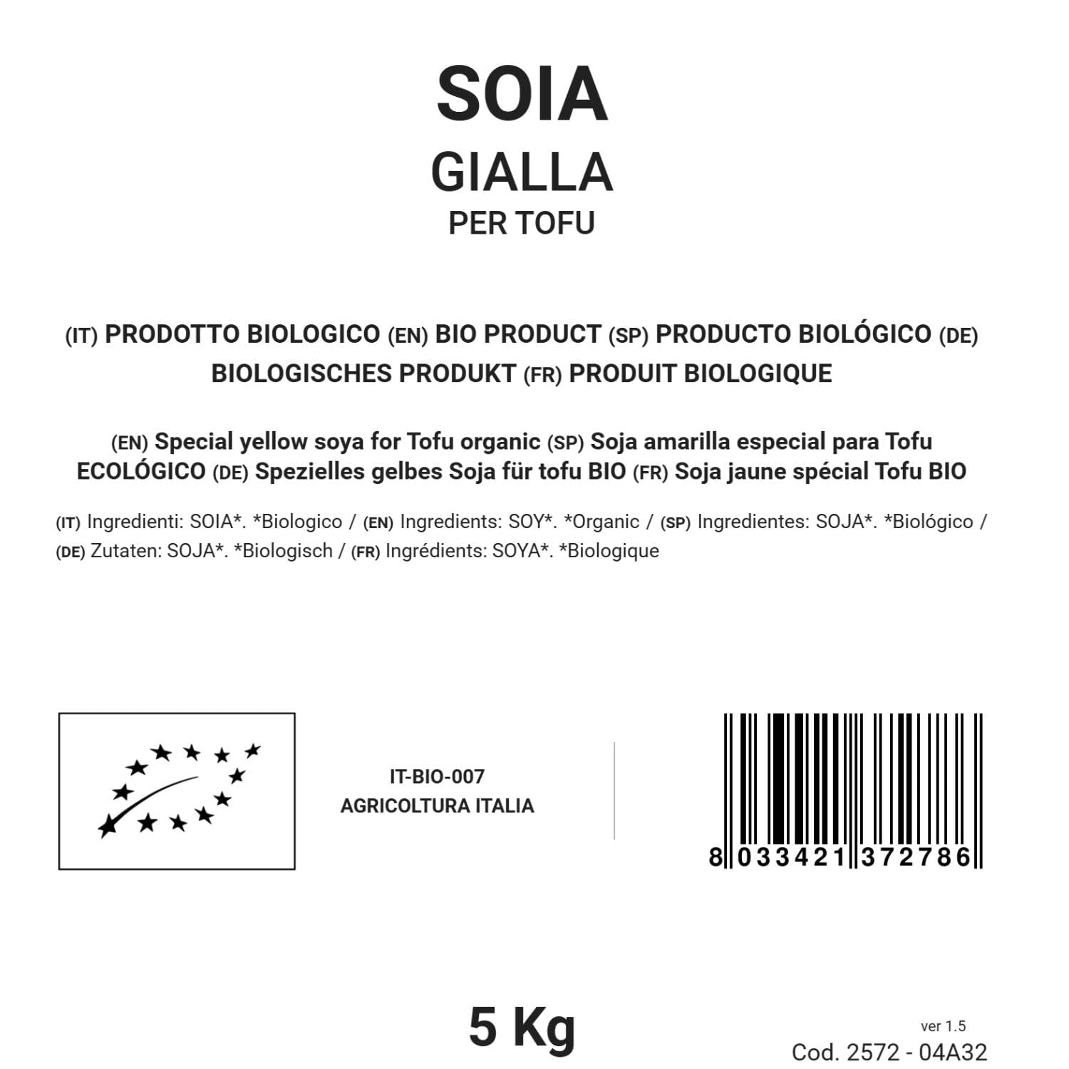 Speciel gul sojabønner til tofu 5 kg økologisk