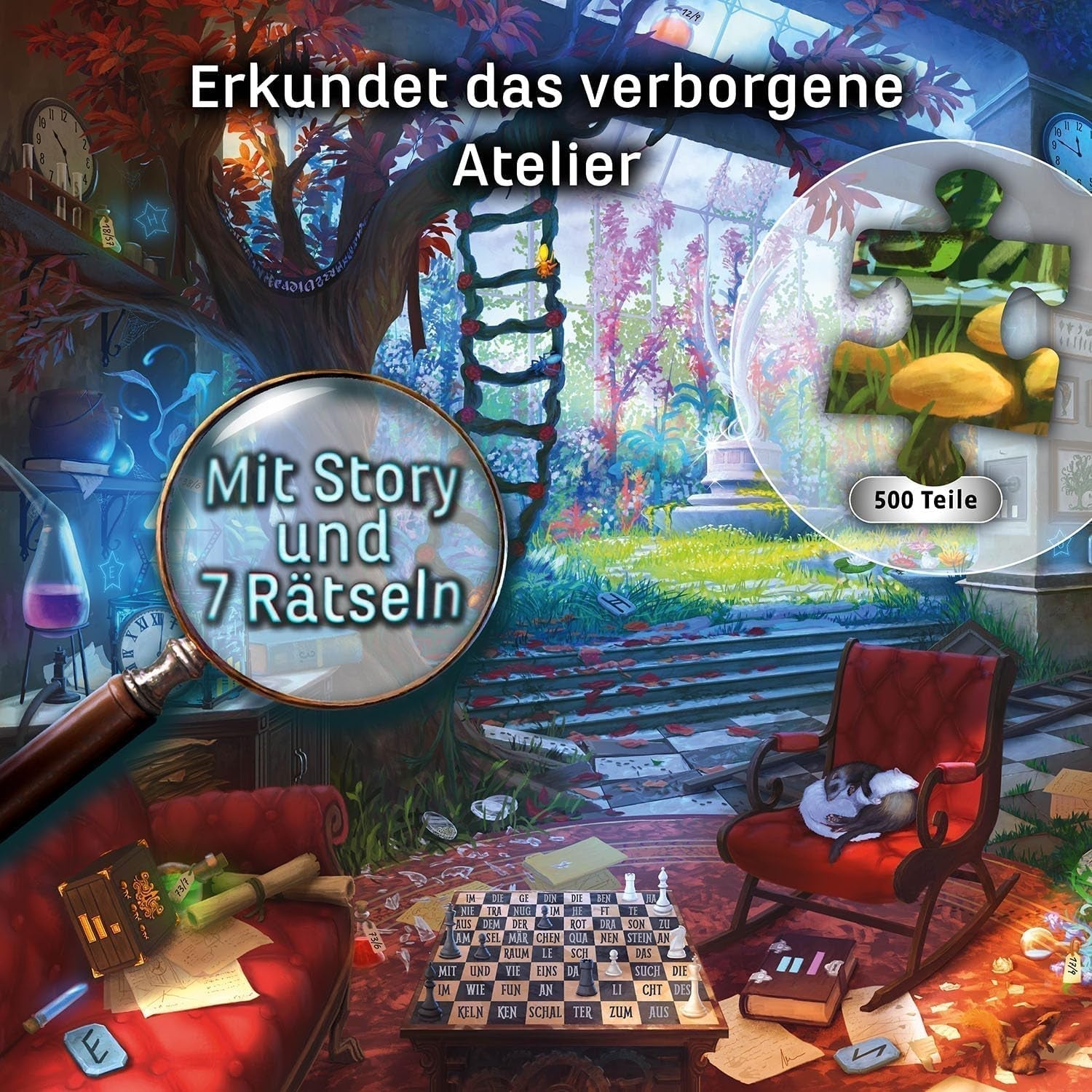 KOSMOS 683979 EXIT® puslespil: The Hidden Studio 500 brikker puslespil for voksne og børn 10+ Escape Room Puslespil for begyndere Puslespil Naty Shop