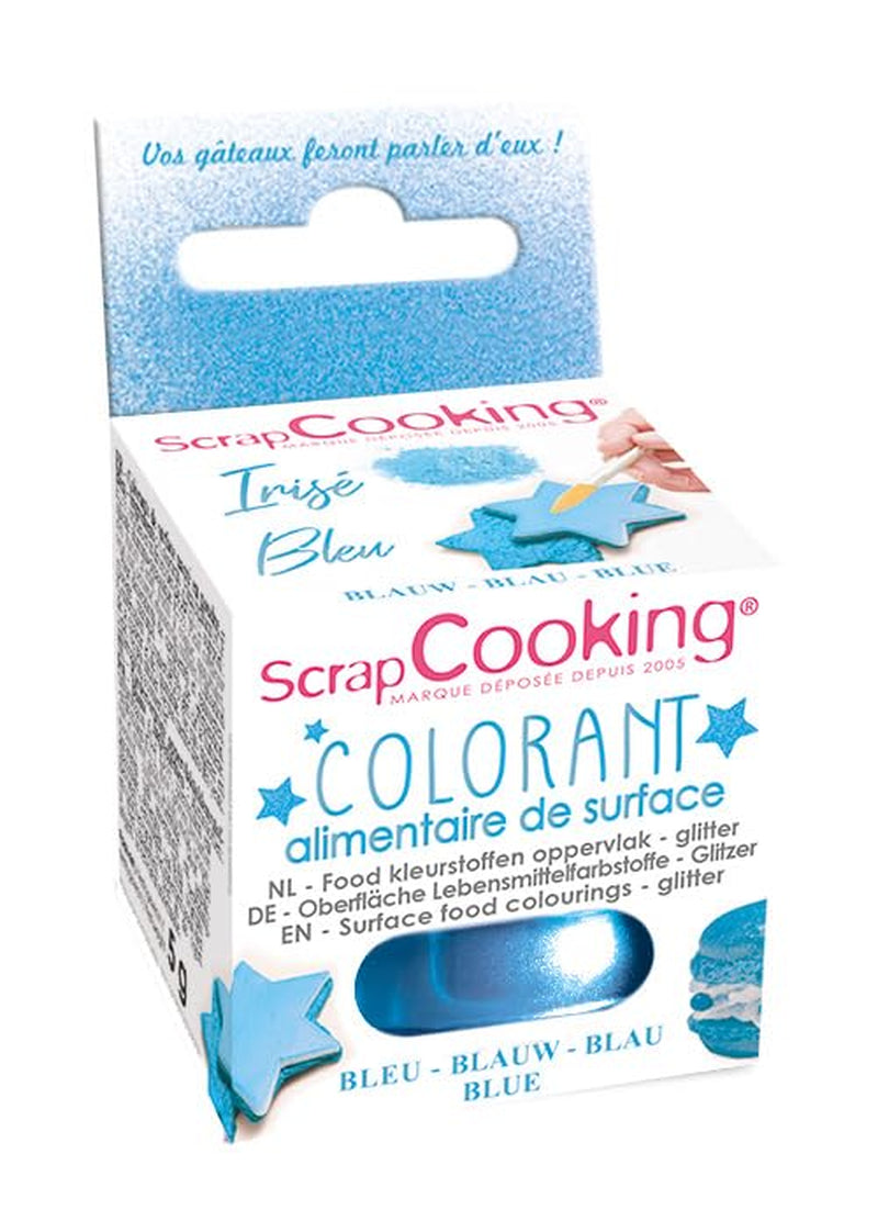 Scrapcooking - Limegrøn madfarve - Spiselig glitterpulver til overflader - Til kager, småkager, makroner, chokolade og fudge - Limegrøn - 4087