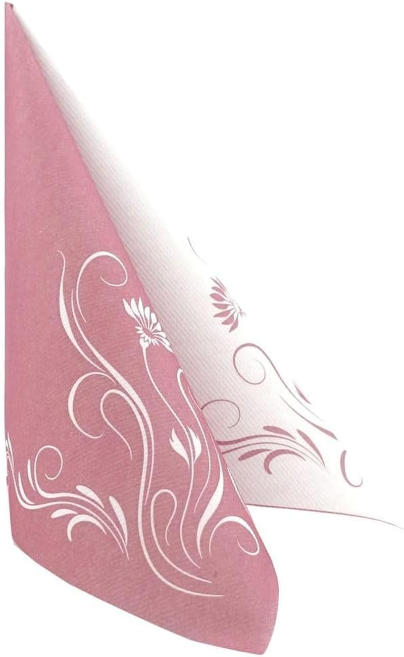 Appartina Elegantia 40X40 Cm Stoflignende Airlaid servietter, Højkvalitets Bryllupsservietter, Stoflignende Bryllupsservietter Engangsservietter til forskellige lejligheder (Dusky Pink)
