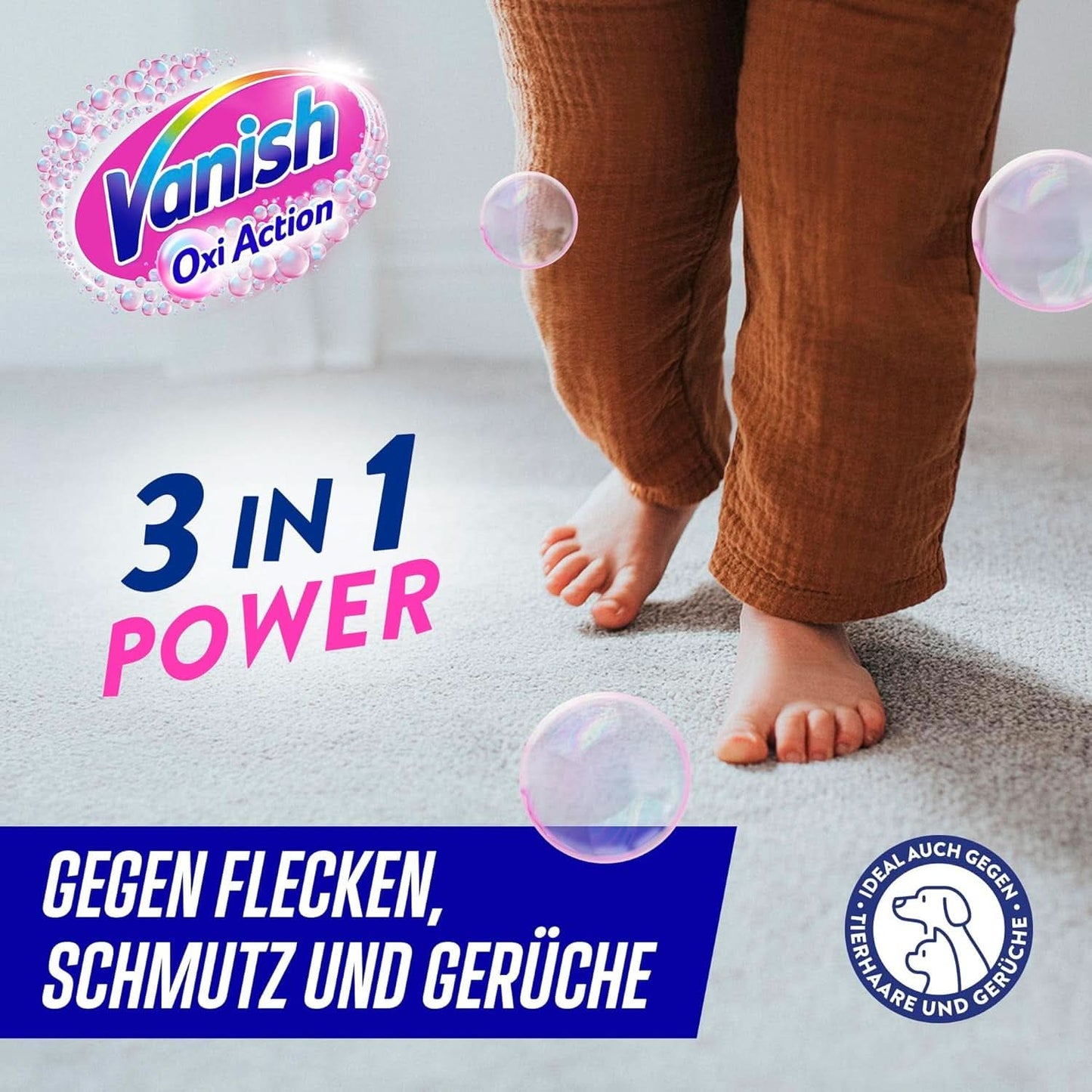 Vanish Oxi Action Multi - Tekstil Pletfjerner Spray - 660 ml - Tekstilvaskemiddel til tæpper og polstring - mod snavs og urinlugt Naty Shop