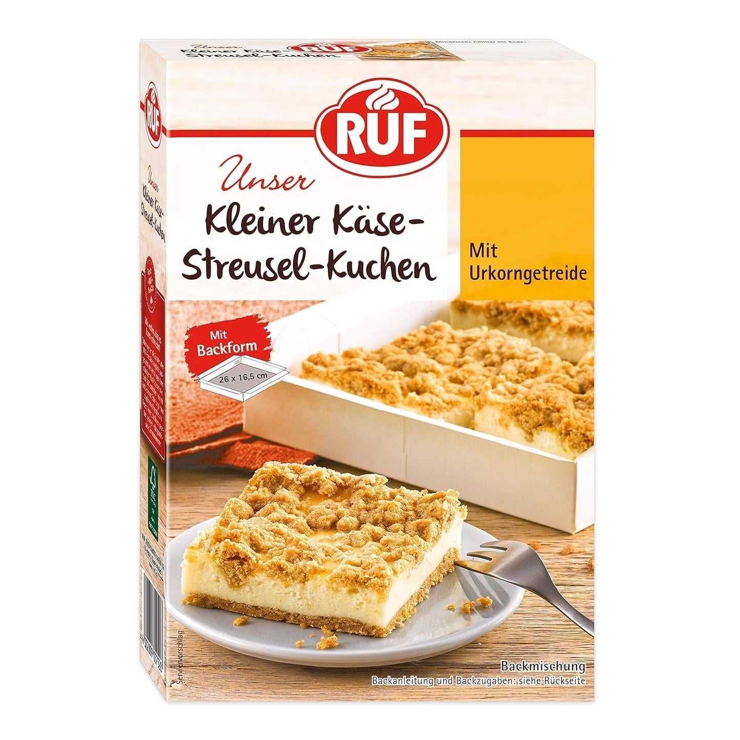 RUF Kleiner Himbeer-Schokokuchen, Mini-Kuchen Mit Feiner Puddingcreme, Himbeeren Und Weißen Schokoraspeln, Inkl. Bagform, 1X252G Blanding til bagning og madlavning Naty Shop 305 G (1Er Pack) Käsekuchen